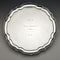 British Antique Silver Plate Card Tray Diameter 25.5cm 475g